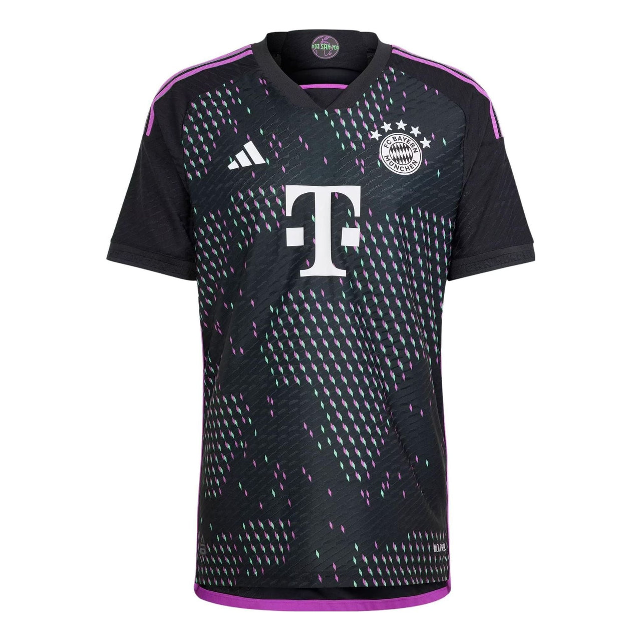 adidas Fc Bayern 23/24 Away Authentic Jersey 'Black Purple' HR6947