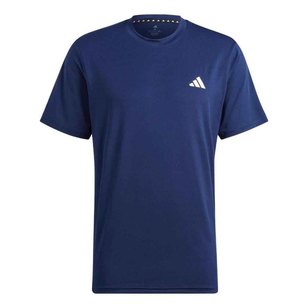 adidas Train Essentials Stretch Training Tee 'Dark Blue White' IC7414