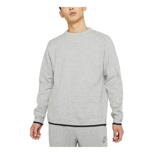Men's Nike Sportswear Tech Fleece Sports Loose Edging Round Neck Long Sleeves Gray DA0399-010