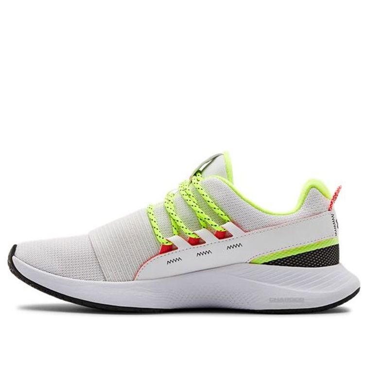 (WMNS) Under Armour Charged Breathe Lace Running Shoes White/Green 3022584-103