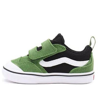 Vans Toddler 2-tone Comfycush New Skool Velcro 'Black Green' VN0A4TZH9EC