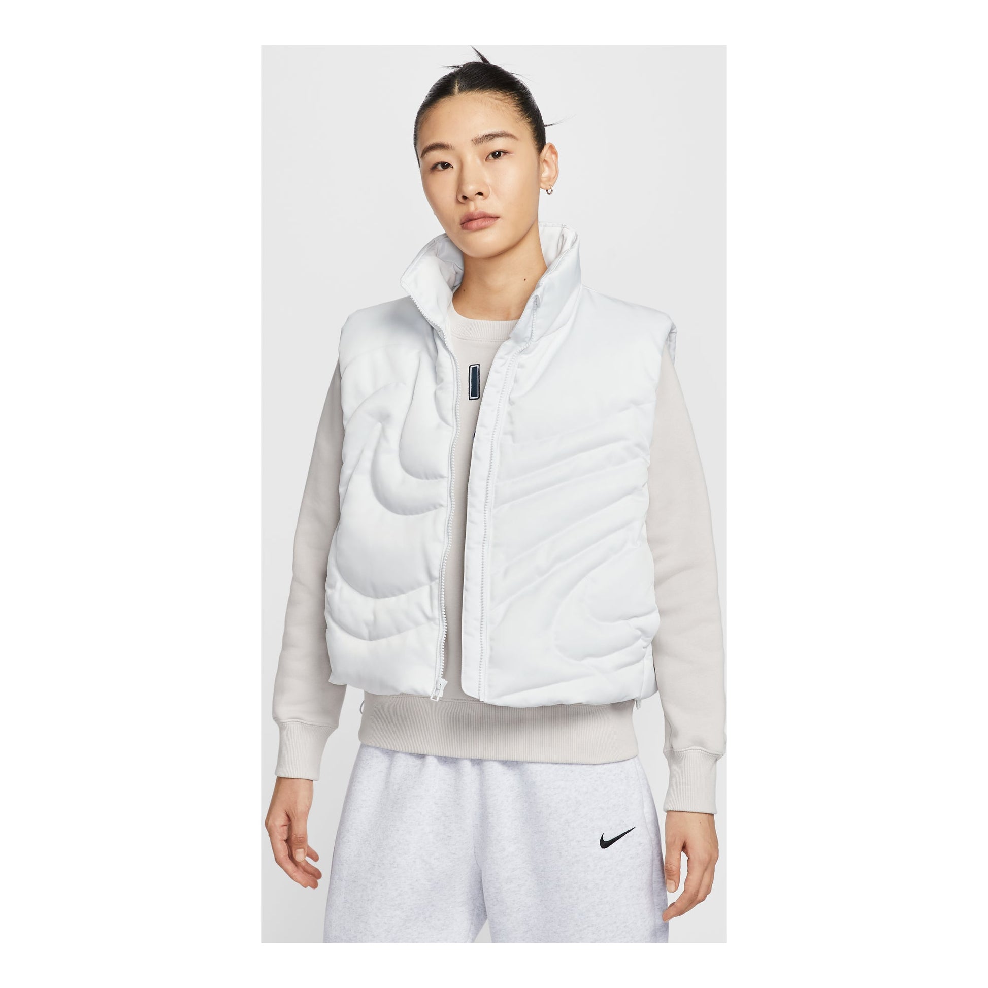 (WMNS) Nike Sportswear Swoosh Series Oversized Down Vest 'Summit White'  IH8008-121