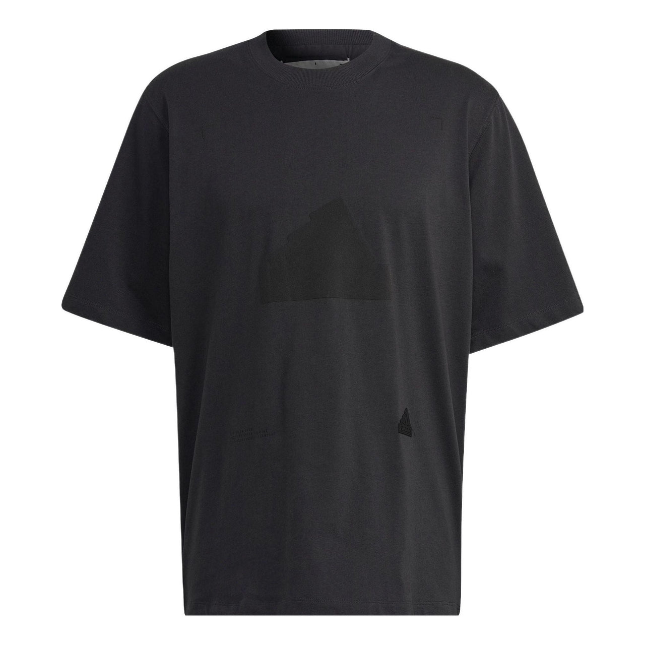 Men's adidas New Osize Tee Loose Sports Round Neck Short Sleeve Black T-Shirt HN1958