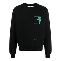 Off-White SS21 Arrows Printing Round Neck Long Sleeves Version Black OMBA025S21FLE0151001