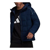 adidas Sports Stay Warm hooded down Jacket Navy Blue GV5326