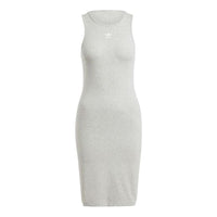 (WMNS) adidas Essentials Rib Tank Dress Asia Sizing 'Grey' IR5923