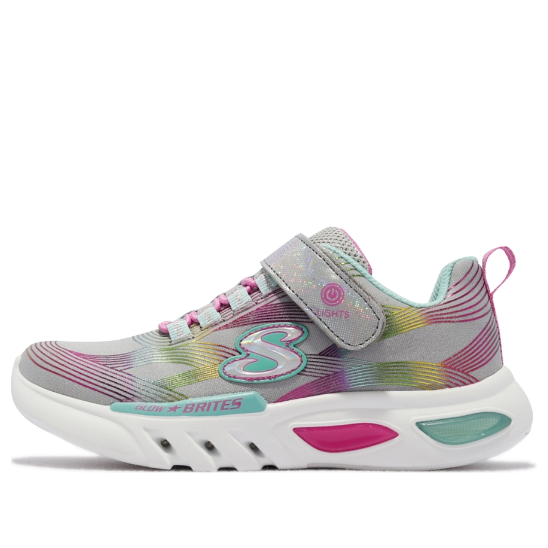 (GS) Skechers S Lights-Glow-Brites 'Light Grey Multicolor' 302306-LGYMT