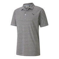 PUMA Golf Stripe Polo Shirt 'Black White' 596815-01
