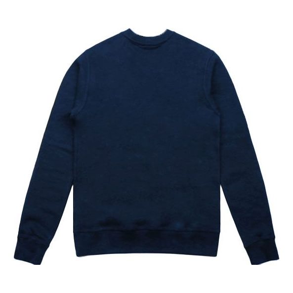 Men's Nike French Terry Round Neck Pullover Long Sleeves Obsidian Color AA3178-451
