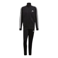 adidas Essentials 3-Stripes Track Suit Asia Sizing 'Black White' GK9651