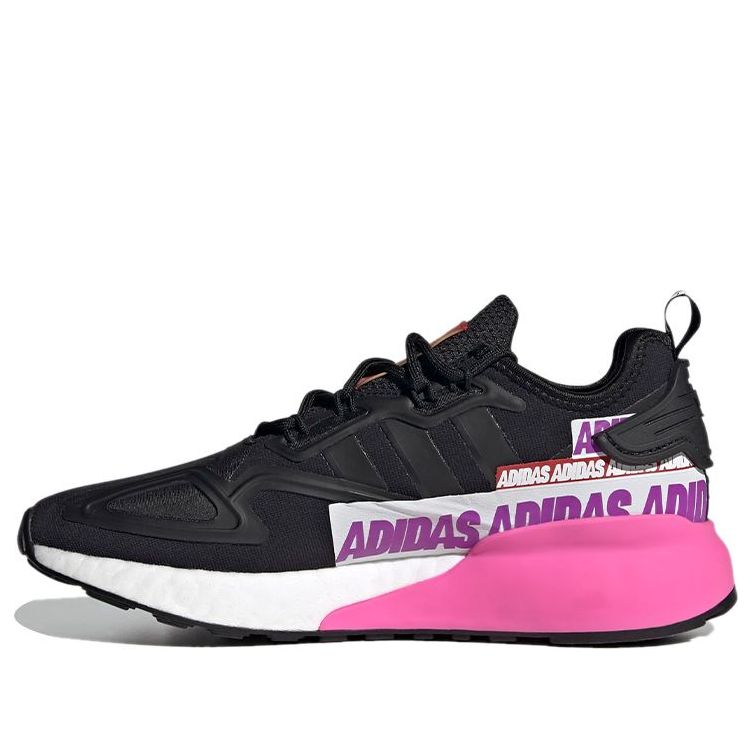 (WMNS) adidas ZX 2K Boost 'Wordmark Heel Stripe - Black Pink' FX7050