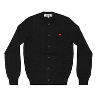 (WMNS) COMME des GARCONS PLAY Cardigan With Small Red Heart 'Grey' AZ-N079-051-2