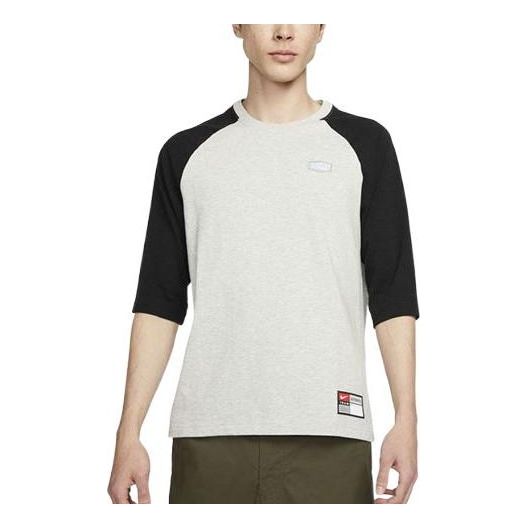 Men's Nike SB Pattern Embroidered Round Neck Half Sleeve Colorblock T-Shirt DQ6285-050