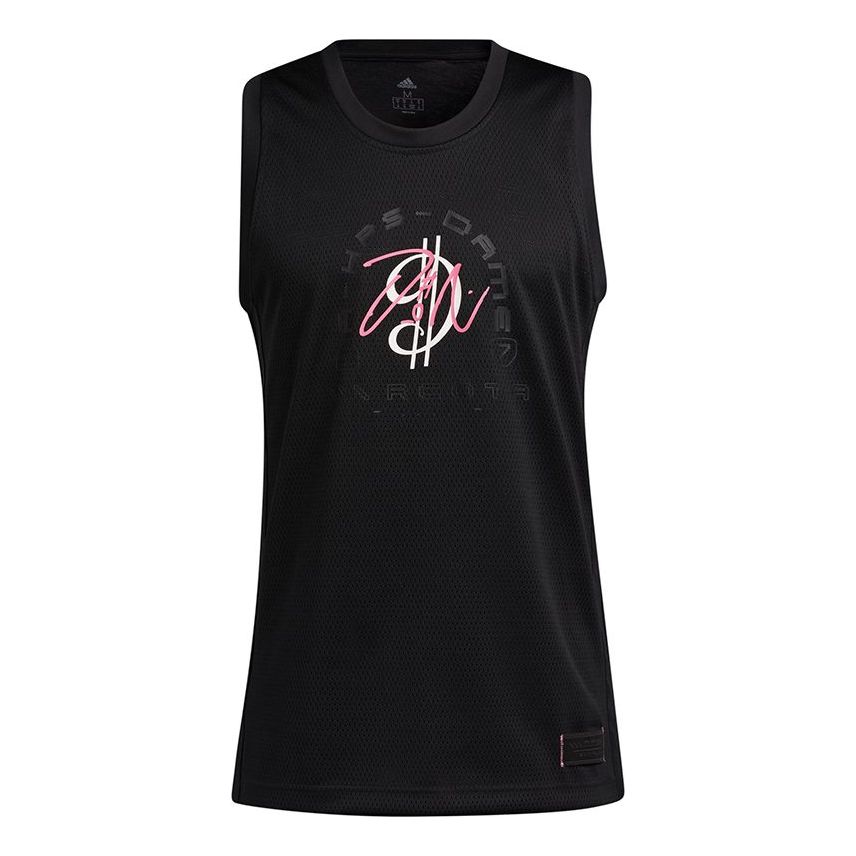 adidas Dolla Ep Jersey Casual Breathable Basketball Sports Vest Black H50845
