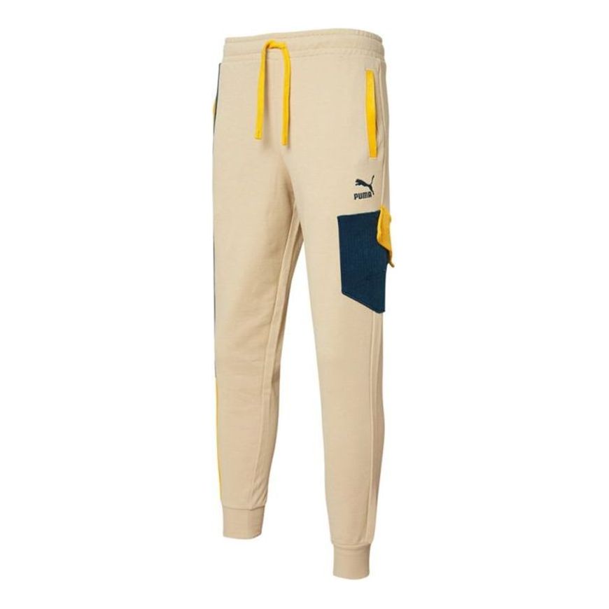 PUMA Retro Sweatpants 'Beige Black Orange' 534684-12