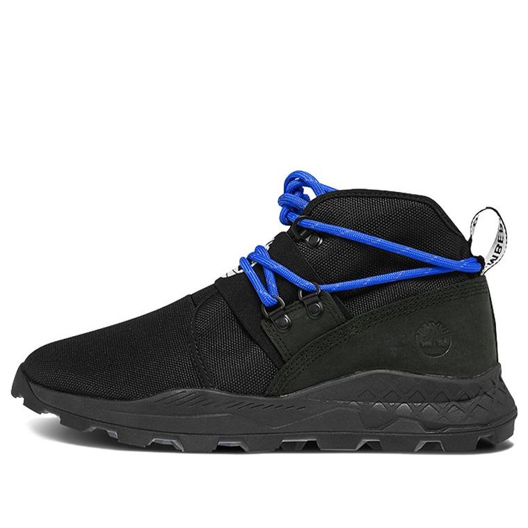 Timberland Brooklyn Leather and Fabric Chukka Wide-Fit Shoes 'Black Ripstop' A2BU2