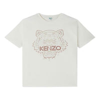 Men's KENZO Series Pattern Short Sleeve Creamy White FA5-5TS071-4V6-02