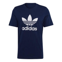 Men's adidas originals Logo Printing Round Neck Short Sleeve Blue T-Shirt HK5226
