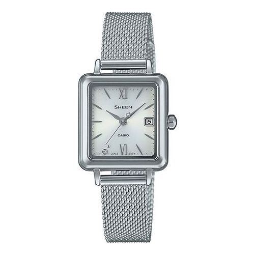 CASIO SHEEN Solar Powered Waterproof Quartz Sapphire Crystal Silver Analog SHS-D400M-7APRD