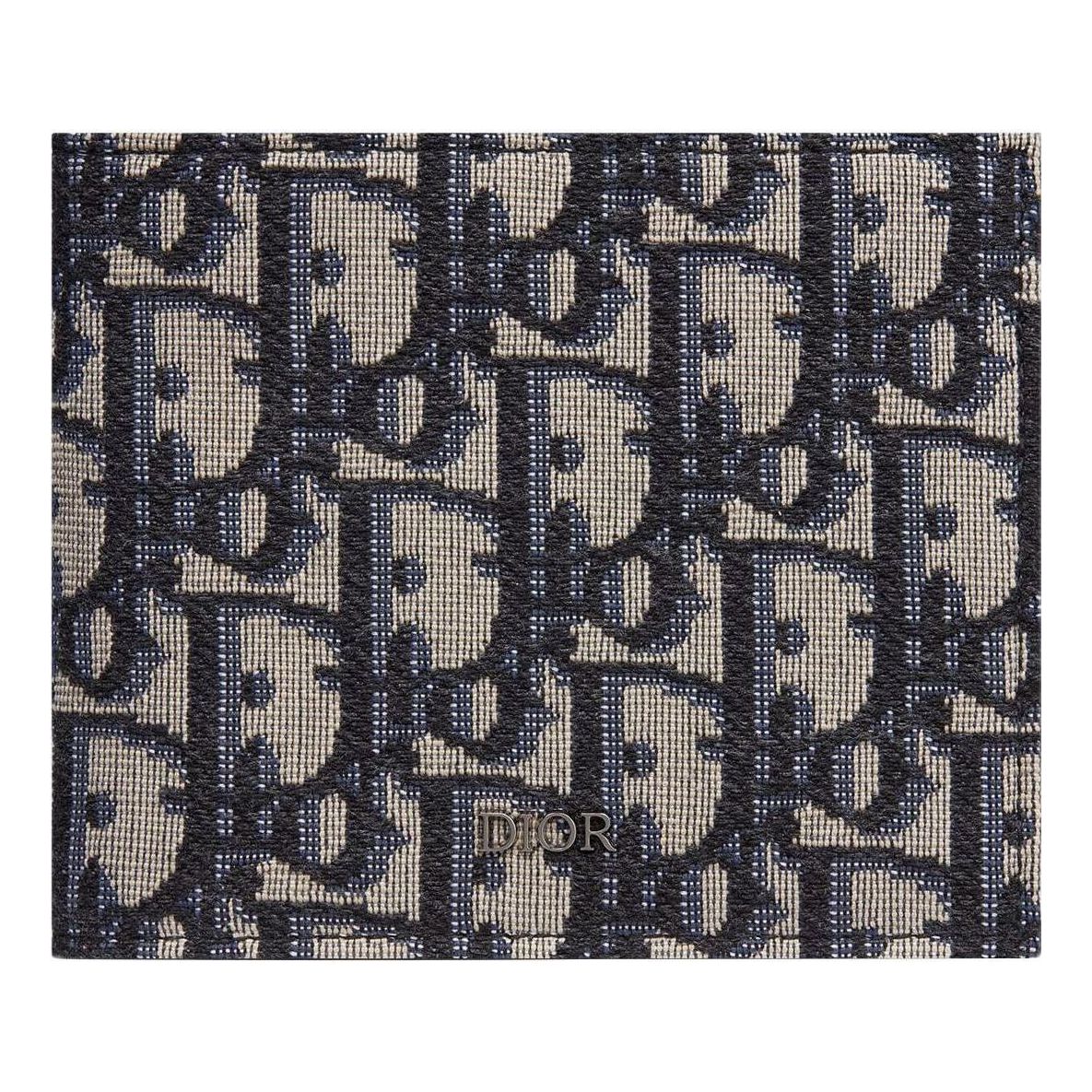 DIOR Compact Wallet 'Beige Black Oblique Jacquard' 2OBBH027YSE-H05E