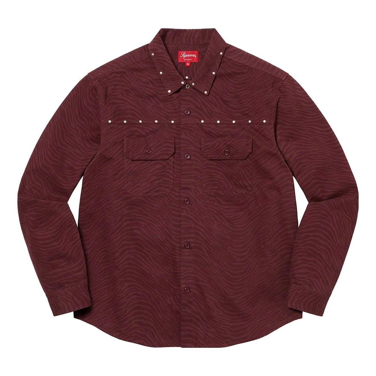 Supreme Studded Work Shirt 'Burgundy' SUP-FW22-167