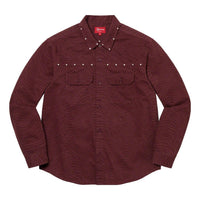 Supreme Studded Work Shirt 'Burgundy' SUP-FW22-167