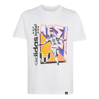 (GS) adidas x Messi Fun Graphic T-Shirt Asia Sizing 'White' KS2548