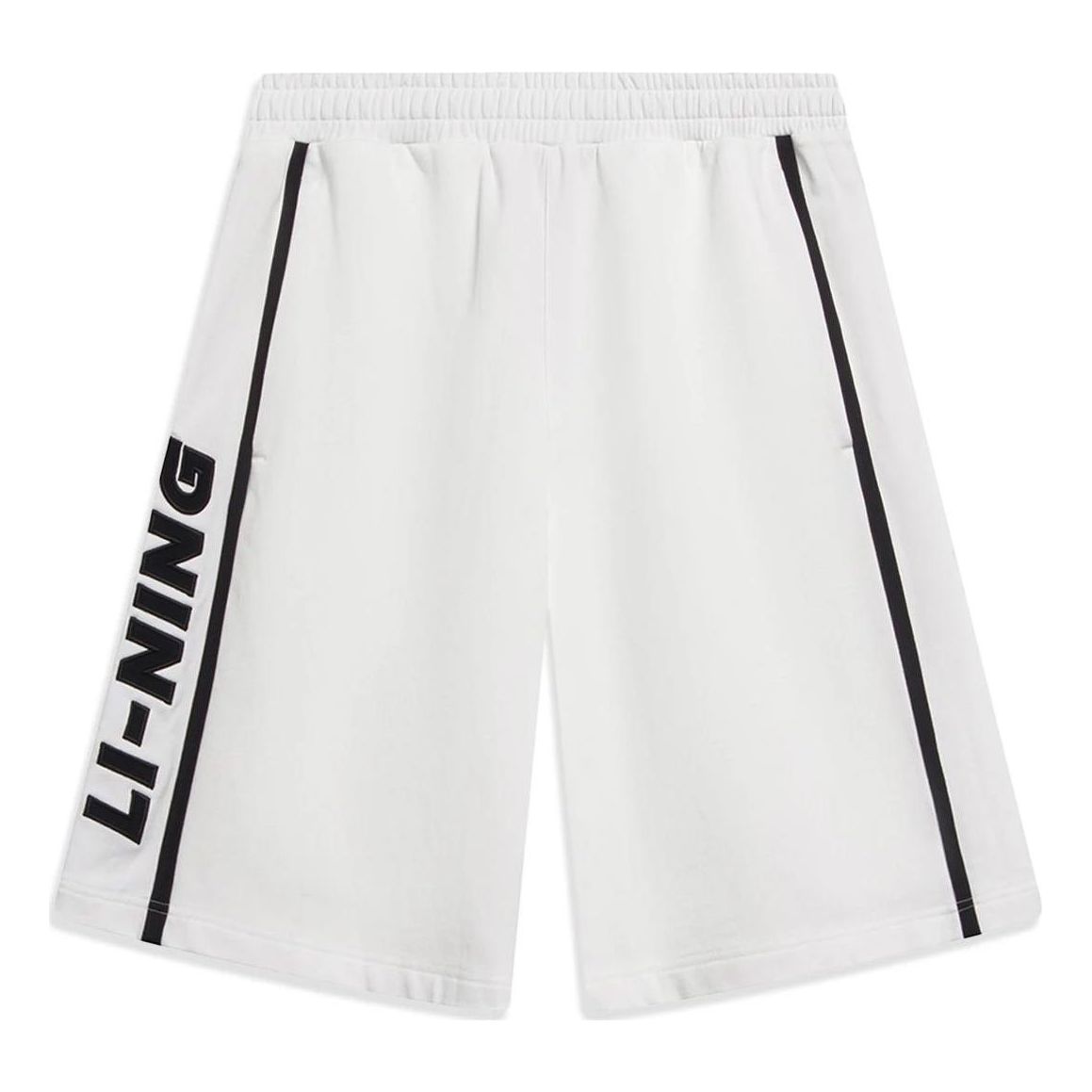 Li-Ning Stripe Embroidered Logo Shorts 'White' AKST601-1
