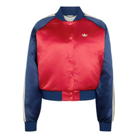 (WMNS) adidas Satin Bomber Jacket Asia Sizing 'Team Victory Red Night Indigo Warm Vanilla' KT2646
