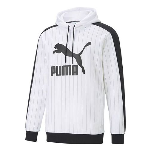 PUMA Pinstripe Stripes Sweatshirt White 530179-02