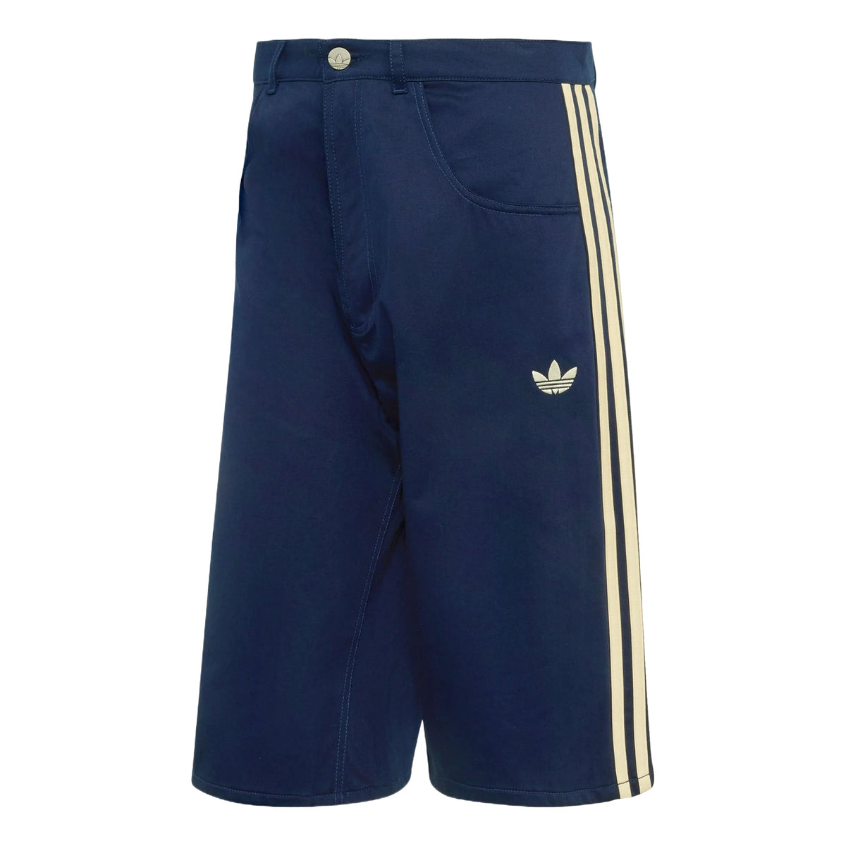 adidas Firebird Twill Jorts Asia Sizing 'Night Indigo' KR7234