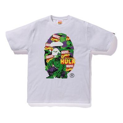 A Bathing Ape x Marvel Ape Head T-Shirt 'White Hulk' 1F23110922