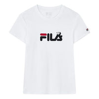 (WMNS) FILA Embroidered Alphabet Short Sleeve White F11W018141F-WT
