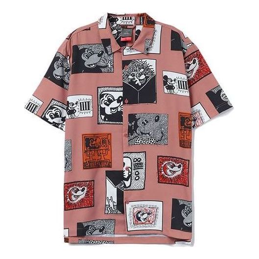 Li-Ning x Disney Mickey Mouse x Keith Haring Short Sleeve Shirt 'Pink Multi' ASHR081-1