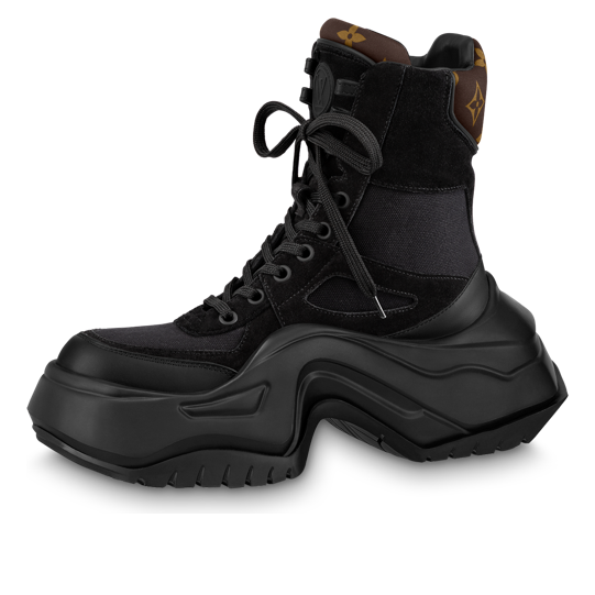 (WMNS) LOUIS VUITTON Archlight 2.0 Platform Ankle Sneakers 'Black with Brown Monogram' 1ABI0Z