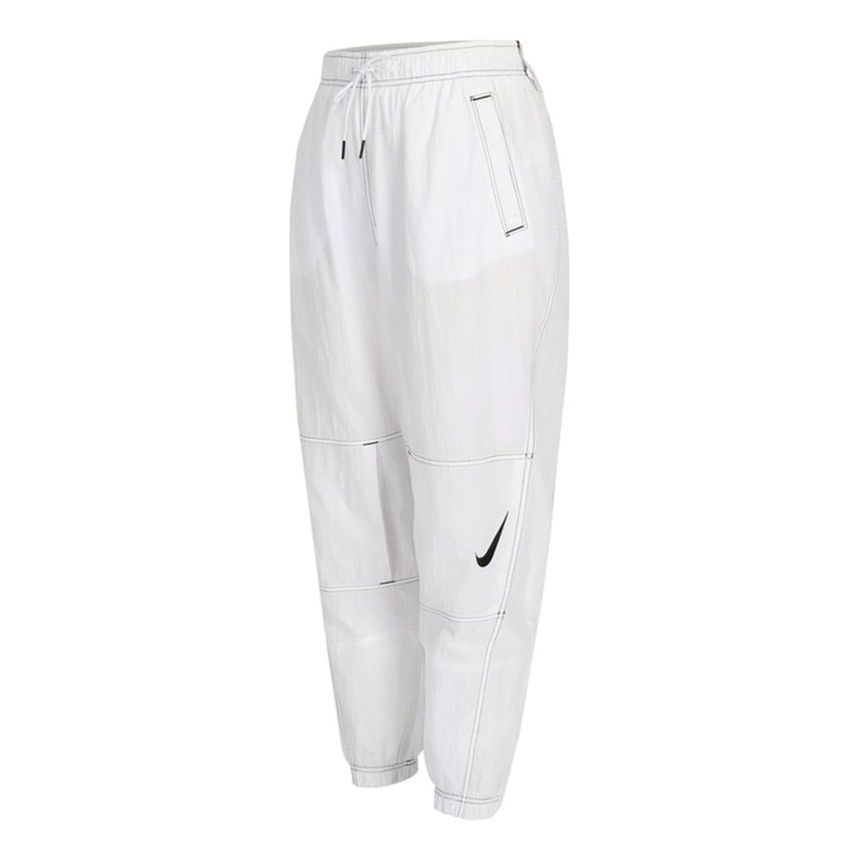 (WMNS) Nike Nsw Rpl Swsh Gx Hr Jggr Woven Casual Loose Bundle Feet Sports Pants/Trousers/Joggers Autumn White DD5573-100