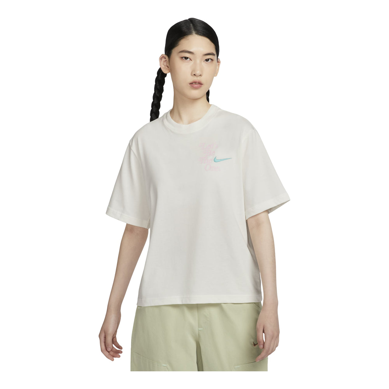 (WMNS) Nike Sportswear Boxy T-Shirt Asia Sizing 'Sail' HM4581-133