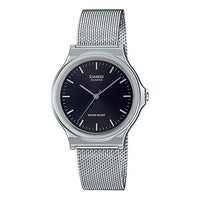 CASIO Quartz Waterproof Black DialSilver Mens BlackSilver Analog MQ-24M-1E