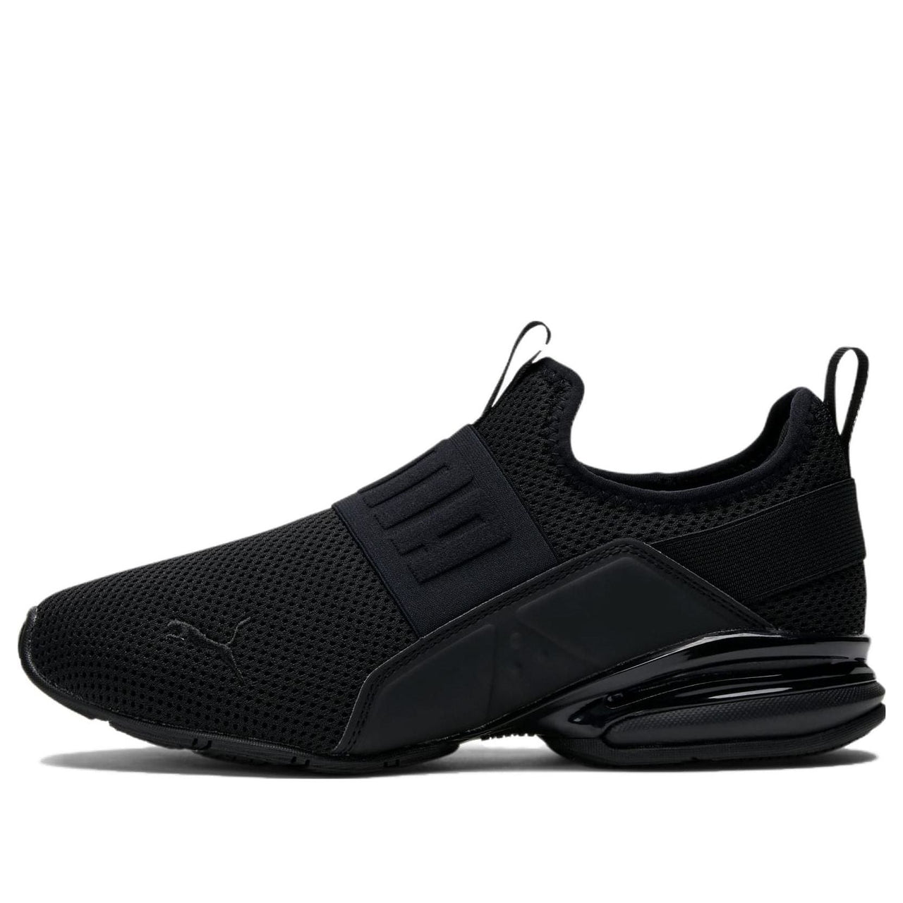 (WMNS) PUMA Axelion Slip-On 'Triple Black' 378341-02