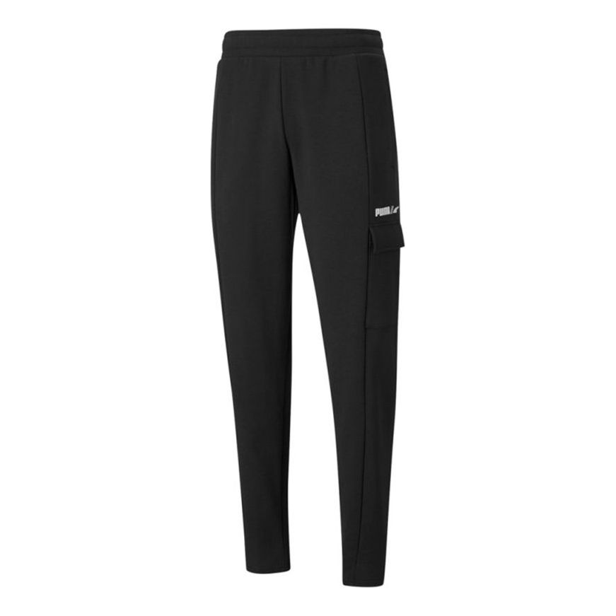 Men's PUMA Winterized Pants Side Pocket Fleece Lined Stay Warm Knit Sports Pants Black 846550-01
