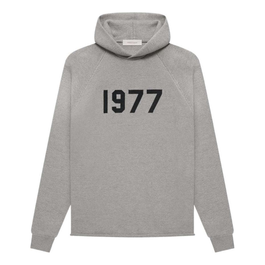 Fear of God Essentials SS22 Knit Hoodie Dark 1977 Oatmeal FOG-SS22-293