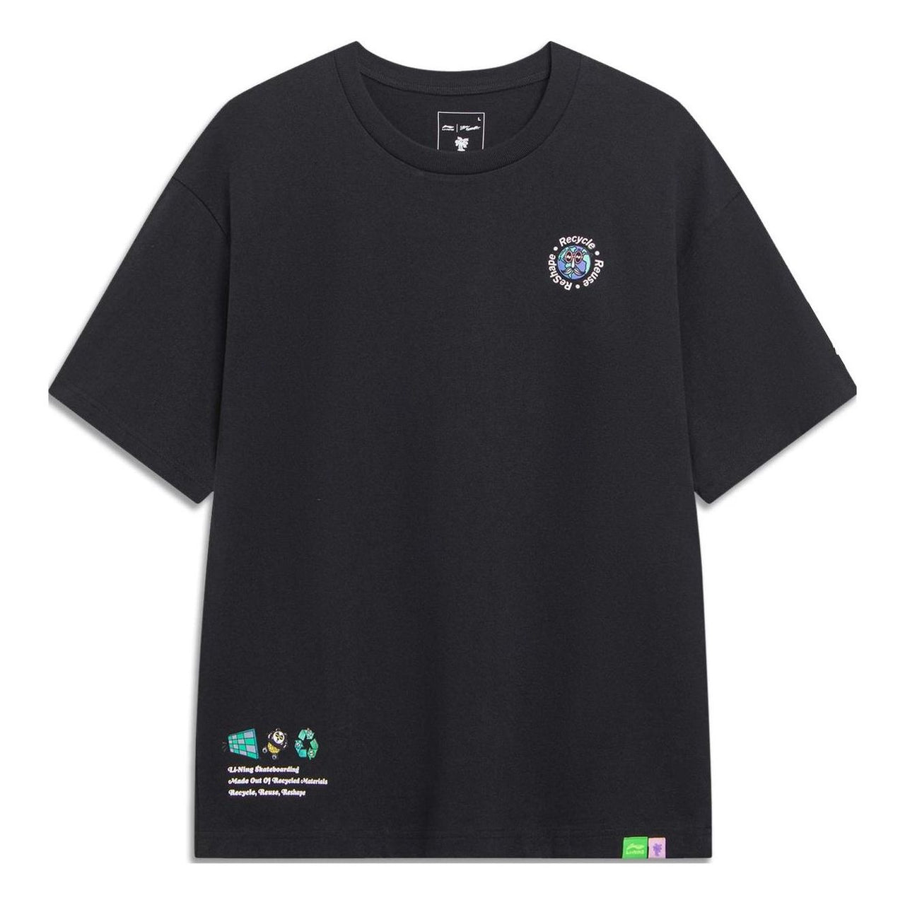 Li-Ning x Steven Harrington Cartoon Graphic T-shirt 'Black' AHST077-3