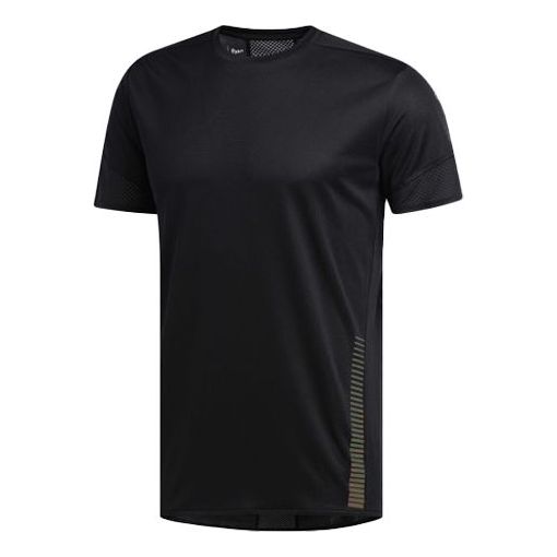 adidas Round-neck Casual Short-sleeve Tee Men Black EI6321