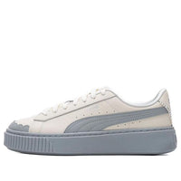 (WMNS) PUMA Basket Platform Shoes 'Pearl White Blue' 398910-04