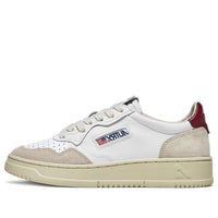 (WMNS) AUTRY Medalist Low Leather and Suede 'White Beige Red' AULW-LS48