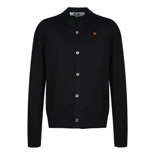 COMME des GARCONS PLAY Cardigan With Small Red Heart 'Black' AZ-N054-051-1