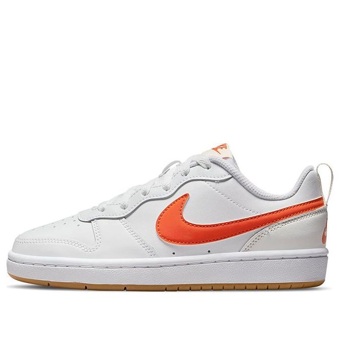 (GS) Nike Court Borough Low 2 'White Orange' BQ5448-114