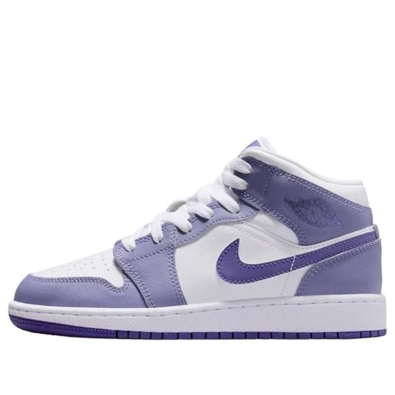 (GS) Air Jordan 1 Mid 'Dusty Amethyst White Court Purple' DQ8423-500