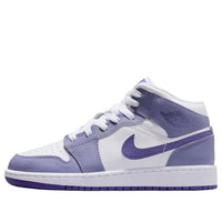 (GS) Air Jordan 1 Mid 'Dusty Amethyst White Court Purple' DQ8423-500