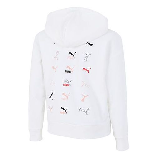 (WMNS) PUMA Classics Logo Graphics Hoodie 'White' 533155-02